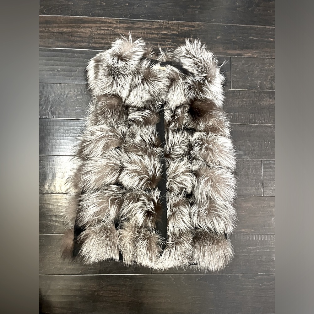 Genuine La Fiorentina Silver Fox Fur Vest